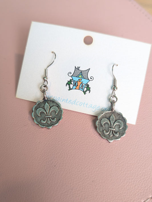 Vintage Fleur Silver Earrings The Painted Cottage JEWELRY PXL_20250327_194813085