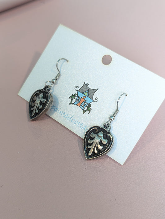 Vintage Leaf Silver Earrings The Painted Cottage JEWELRY PXL_20250327_194931036