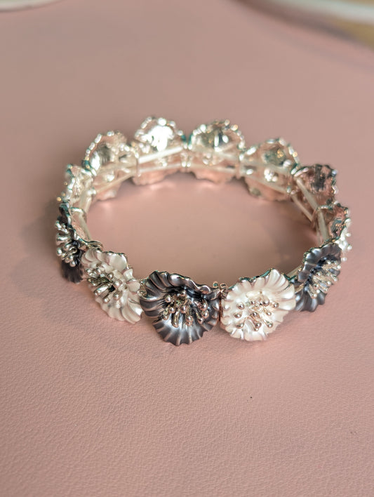 Two Tone Flower Bracelet The Painted Cottage JEWELRY PXL_20250327_195057189